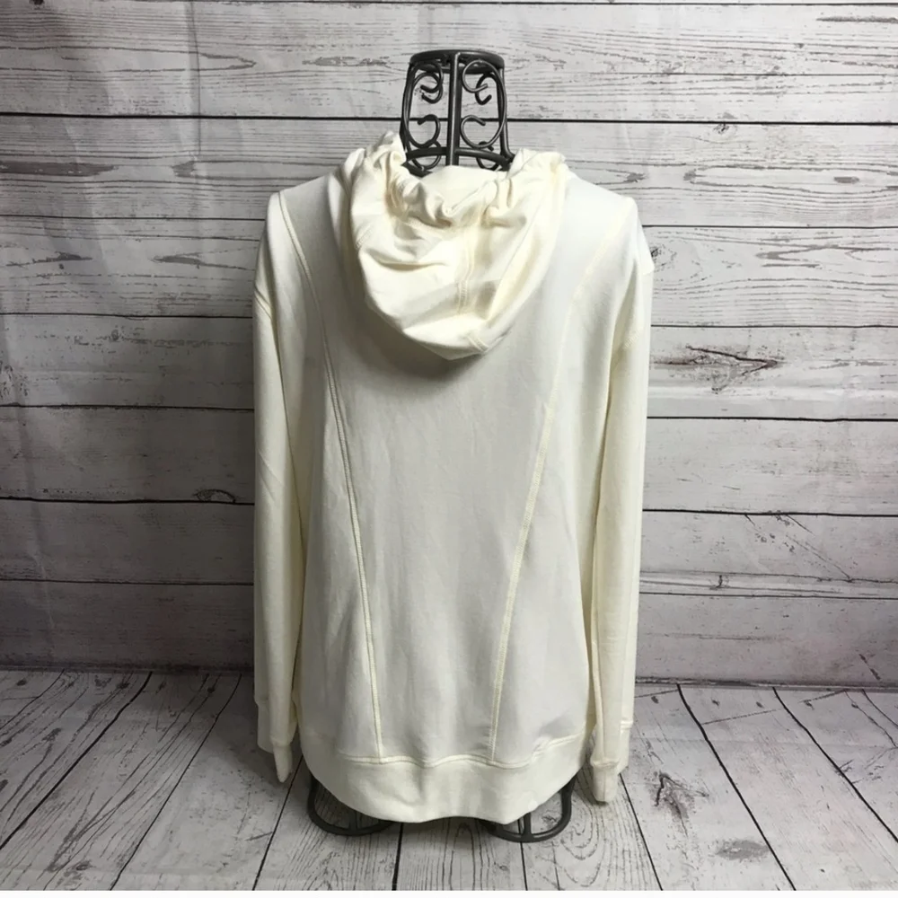 Cee Bee Cream Soft Zip Front Hoodie Small Cabincore Casual Chilly Weather - Picture 5 of 7